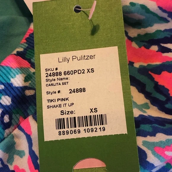 NWT Lilly Pulitzer Carlita Tiki Pink Shake It Up Mini Skort Size XS